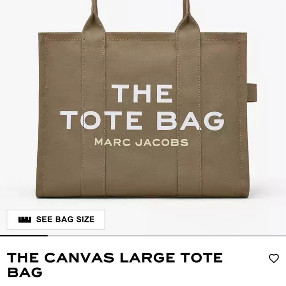 Marc Jacobs Brown Canvas Large Tote Bag